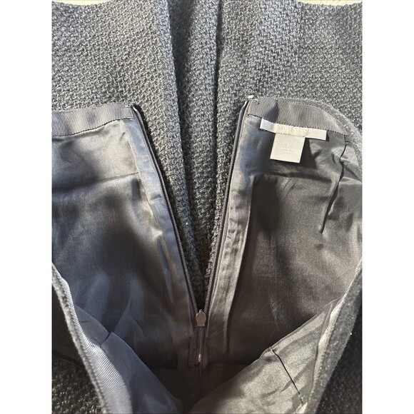Ann Taylor Black Lined Slight A Line Mini Skirt Back Zipper Size 6 - Picture 5 of 7